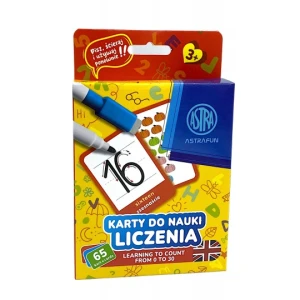 Karty edukacyjne Pisz i Ścieraj ASTRA matematyka Nauka liczenia cyfry do 30.