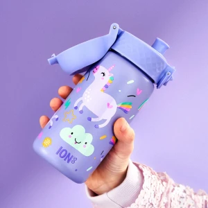 ION8 Bidon ze stali nierdzewnej Jednorożce fiolet 400 ml Periwinkle