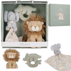 Zestaw prezentowy dla noworodka zwierzątka Safari Giftbox Little Dutch
