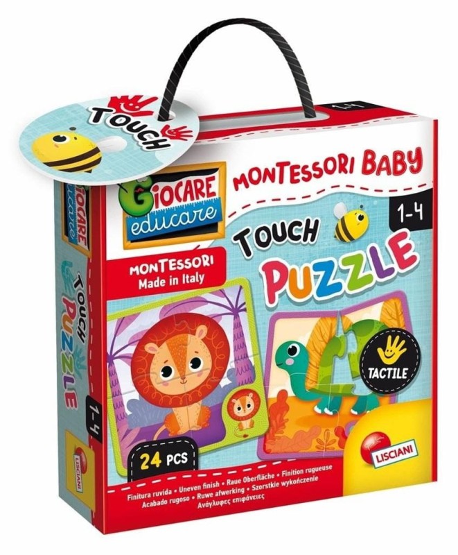 Dotykowe puzzle 24 el. Montessori Baby