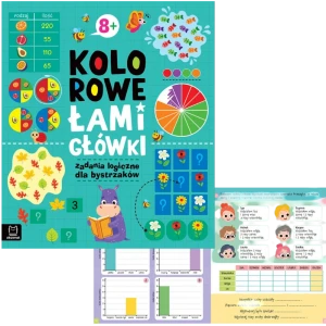 Kolorowe łamigłówki. Zadania logiczne dla bystrzaków 8+ dzieci Aksjomat