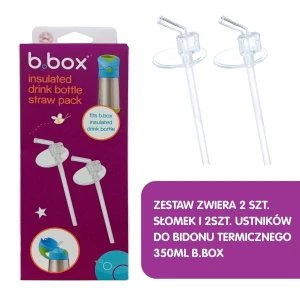 Słomki 2 szt. zapasowe rurki i ustniki do termobutelki - B.box