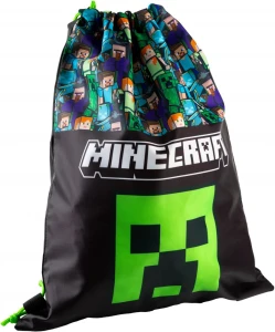 Worek-plecak na buty i ubranie Minecraft creeper 44 × 33 cm Astra