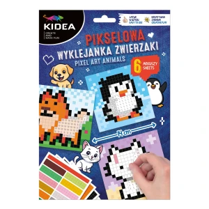 Pikselowa wyklejanka Zwierzaki KIDEA – kreatywna zabawa z naklejkami Pixel Art