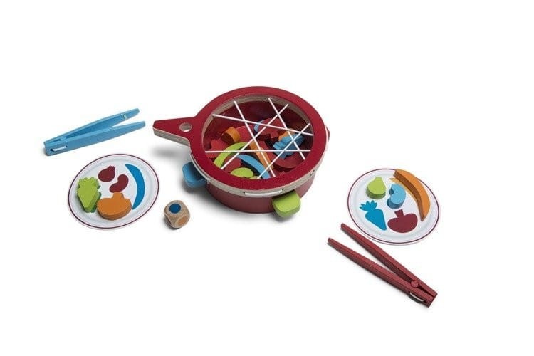 Gra Zręcznościowa ze Szczypcami Łowimy Warzywa Veggie - Bs Toys