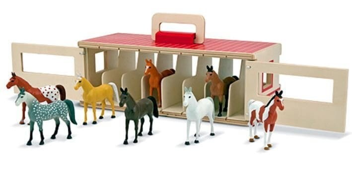 Stajnia Wyścigowa + 8 Koni - Melissa & Doug