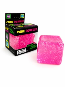 Nice Squeeze plastyczny gniotek kostka lodu brokatowy różowy 1 szt.