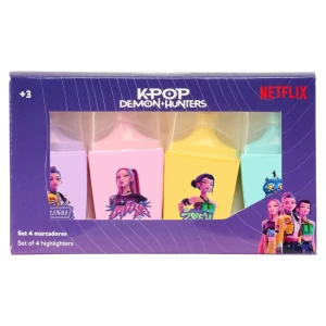 KPop Demon Hunters  4 zakreślacze flamastry neonowe Netflix