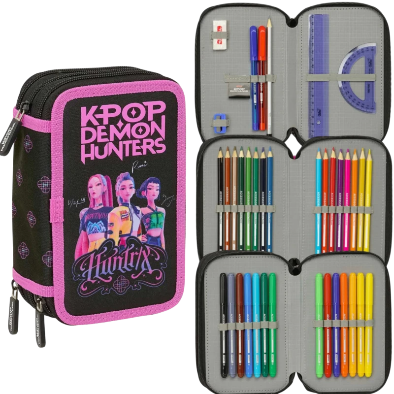 442668857 Piórnik potrójny z wyposażeniem K-POP Demon Hunters Energy.png