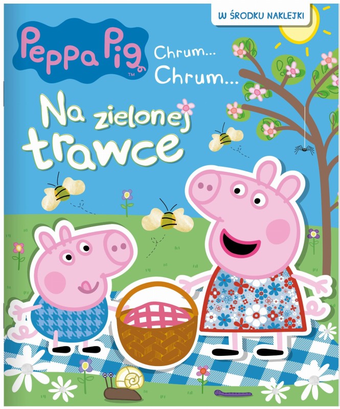 Świnka Peppa Chrum Chrum Na zielonej trawce Zabawy z naklejkami