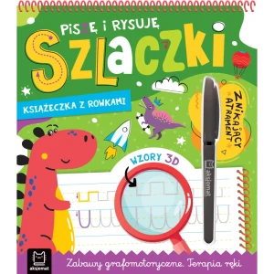 Piszę i rysuję szlaczki. Książeczka z rowkami. Znikający atrament. Wzory 3D. Zabawy grafomotoryczne. Terapia ręki