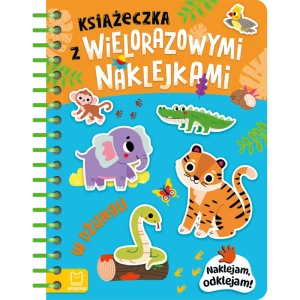  Książeczka z wielorazowymi naklejkami. W dżungli. Naklejam, odklejam!