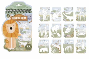 Kolorowanki zwierzątka Safari lew 24 strony Little Dutch