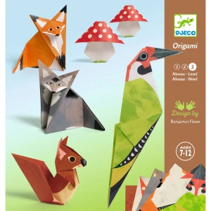 Ozdobne kartki do origami 100 szt. Djeco zwierzęta leśne