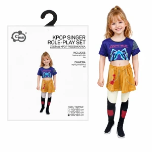 Strój przebranie KPOP Piosenkarka Mira 130/140 cm – top, spódniczka z legginsami