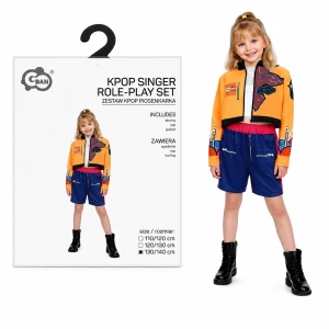 Strój przebranie KPOP Piosenkarka Rumi 130/140 cm – spodenki, bluzka, kurteczka