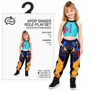 Strój przebranie KPOP Piosenkarka Zoey 110/120 cm – spodnie i top/bluzeczka