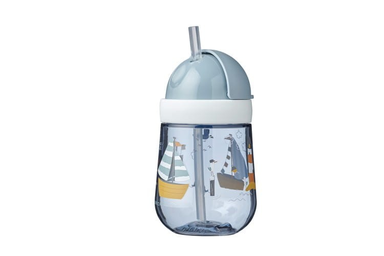 Kubek ze Słomą Mepal Mio 300 ml Sailors Bay - Little Dutch