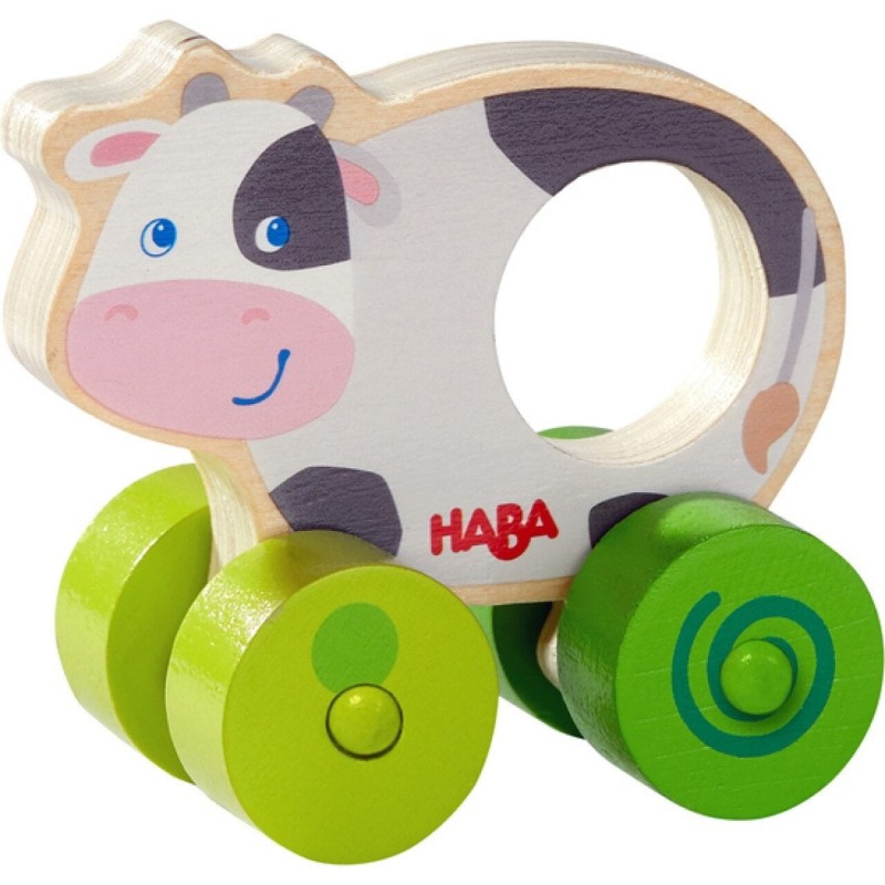 Drewniana Krówka na Kółkach - Haba
