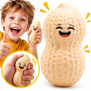 Gniotek orzeszek fistaszek z uśmiechem Squishy 10 cm sensoryczny pachnący