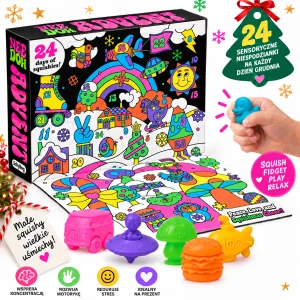 Kalendarz Adwentowy 24 okienka mini zabawki NeeDoh Squishmas 2026 Schylling