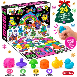 Kalendarz Adwentowy 24 okienka mini zabawki NeeDoh Squishmas 2026 Schylling