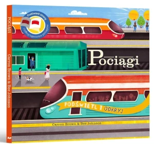 Pociągi Podświetl i Odkryj Książka interaktywna Api Papi