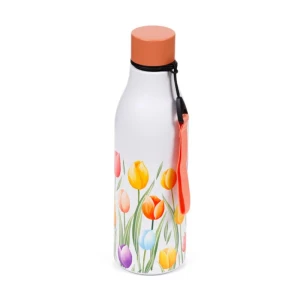 Butelka termiczna 500 ml z uchwytem paskiem – Tulipany termos