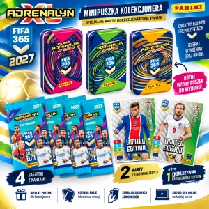 Mini Puszka 4 saszetki 2 karty limited Piłkarskie FIFA 365 2027 ADRENALYN XL PANINI