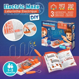 Elektryczny Labirynt gra zręcznościowa DIY 2177 Zrób to sam BUKI France