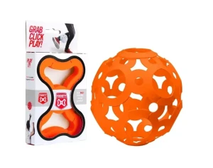 FOOOTY Składana piłka elastyczna pomarańczowa konstrukcja 3D