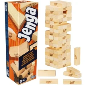 Jenga  drewniana Hasbro klocki klasyczna gra zręcznościowa z dodatkowymi wyzwaniami