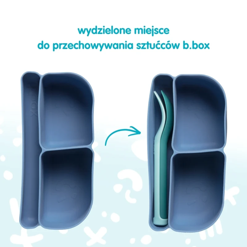 silikonowy-wklad-b.box-Ocean-z-wydzielonym-miejscem-na-sztucce.webp