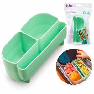 b.box wkład z przegródkami do śniadaniówki silikonowy mini lunchboxa Forest
