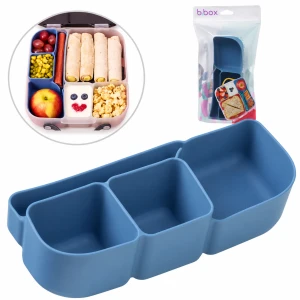 b.box silikonowy wkład do lunchboxa śniadaniówki z przegródkami Bento Tray Ocean