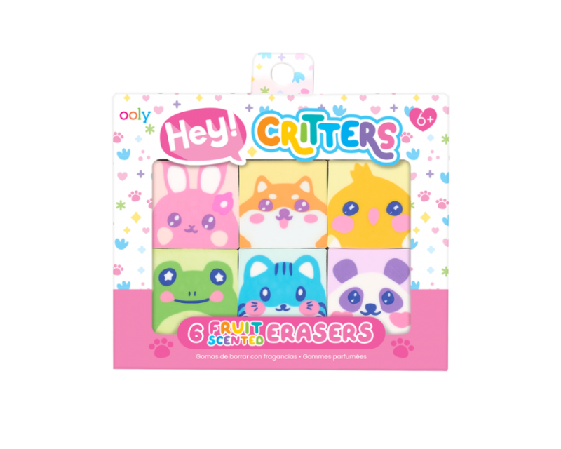 Pachnące gumki do mazania Hey Critters 6 szt. - Ooly