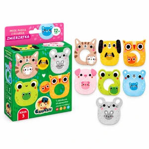 CzuCzu Moje puzzle z dziurką Zwierzątka dla dzieci 12m+