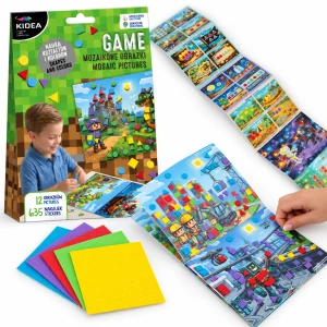 Mozaikowe Obrazki Kolory i Kształty naklejki pixelowe Game Kidea