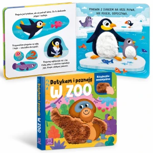 Dotykam i poznaję. W zoo zwierzątka Książeczka sensoryczna Aksjomat