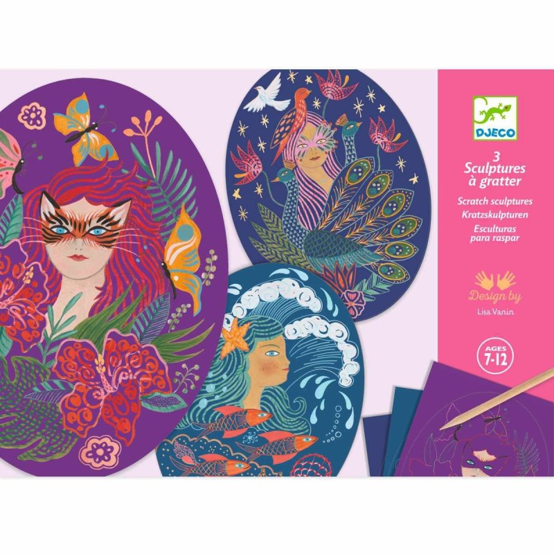 Wydrapywanka zdrapki Ninfy 3 szt.- Djeco