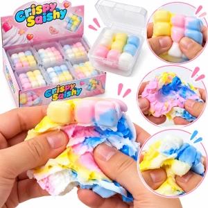 Gniotek Crisp czekoladka klawiatura pastelowy Squishy chrupiący masa plastyczna w pudełku