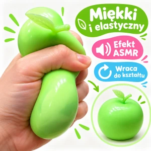 Gniotek Zielone Jabłko ASMR – chrupiący, sensoryczny relaksujący jabłuszko