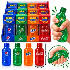 Gniotek żelowy Butelka napoju soda Squishy Pepsi Cola Fanta Sprite 1 szt.