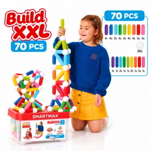 SmartMax Klocki Magnetyczne konstrukcyjne zestaw Builder XXL 70 elem.
