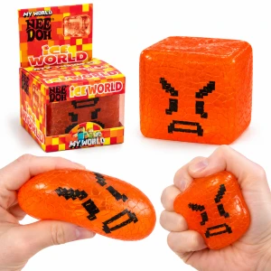 Nice Cube Minecraft plastyczny gniotek kostka lodu pomarańczowy