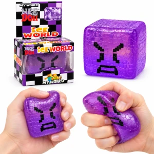 Nice Cube Minecraft plastyczny gniotek kostka lodu fioletowy