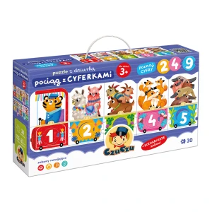 CzuCzu Pociąg z cyferkami puzzle z dziurką. Nauka liczenia 30 elem.