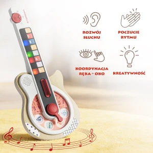 Gitara interaktywna dla dzieci melodie efekty świetlne Topbright