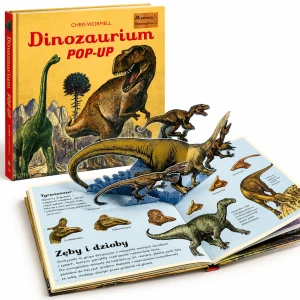 Dinozaurium pop-up Książka trójwymiarowa Muzeum Dinozaurów - Chris Wormell