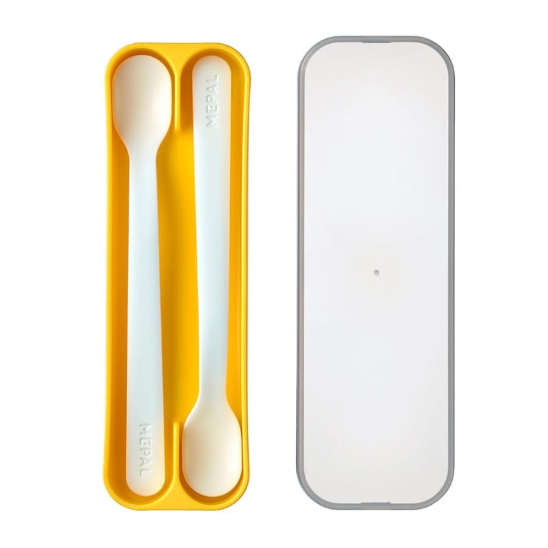 Pierwsze Łyżeczki do Karmienia 2 szt. Żółte Mio - Mepal